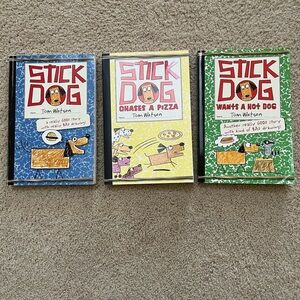 Stick Dog Book Set - Green, Red, Orange Covers